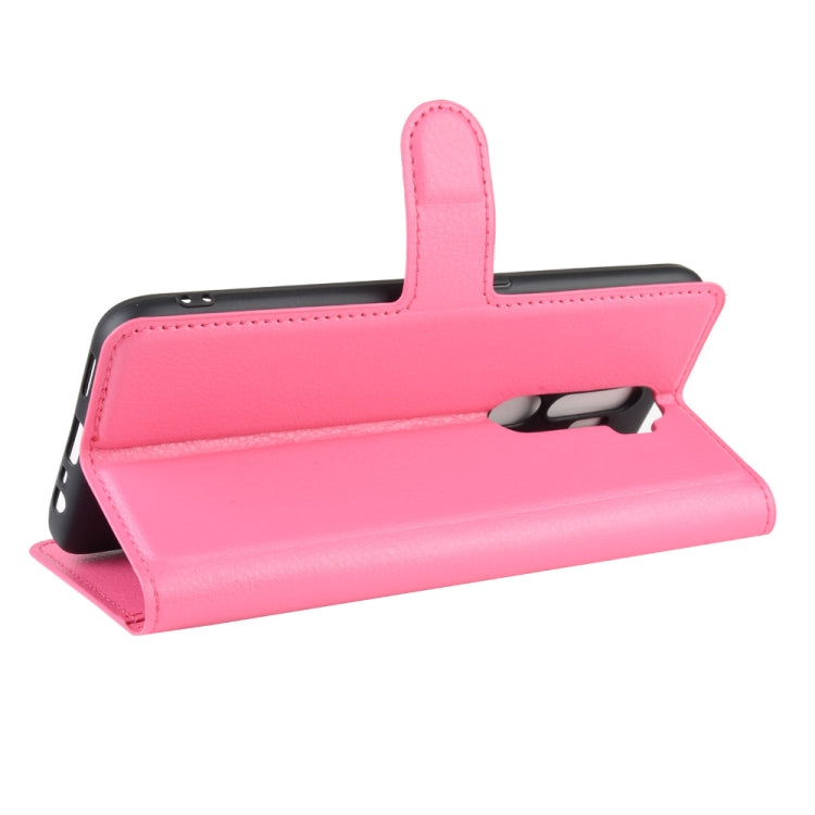 For OPPO A9 (2020) Litchi Texture Horizontal Flip Leather Case with Wallet & Holder & Card Slots