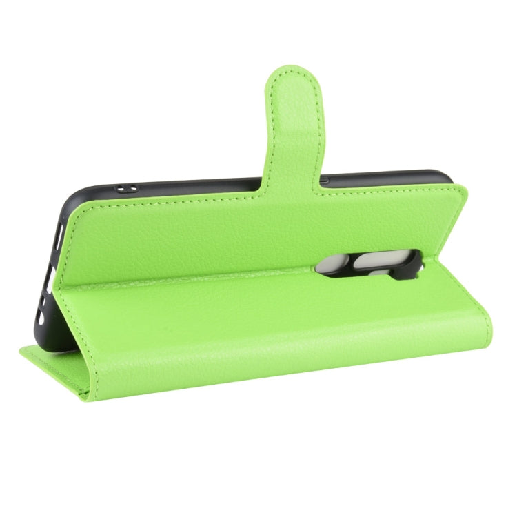 For OPPO A9 (2020) Litchi Texture Horizontal Flip Leather Case with Wallet & Holder & Card Slots