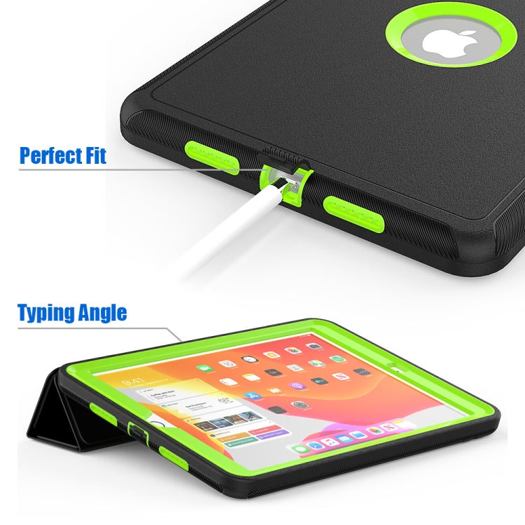 For iPad 10.2 2020 / 2019 Magnetic Horizontal Flip Protective Case with Three-folding Holder & Sleep / Wake-up Function & Pen Slots