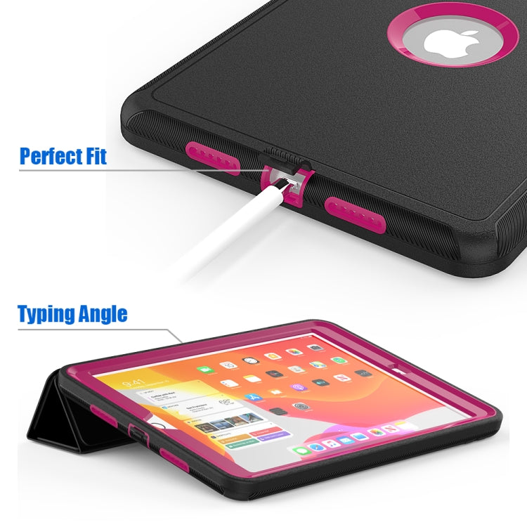 For iPad 10.2 2020 / 2019 Magnetic Horizontal Flip Protective Case with Three-folding Holder & Sleep / Wake-up Function & Pen Slots