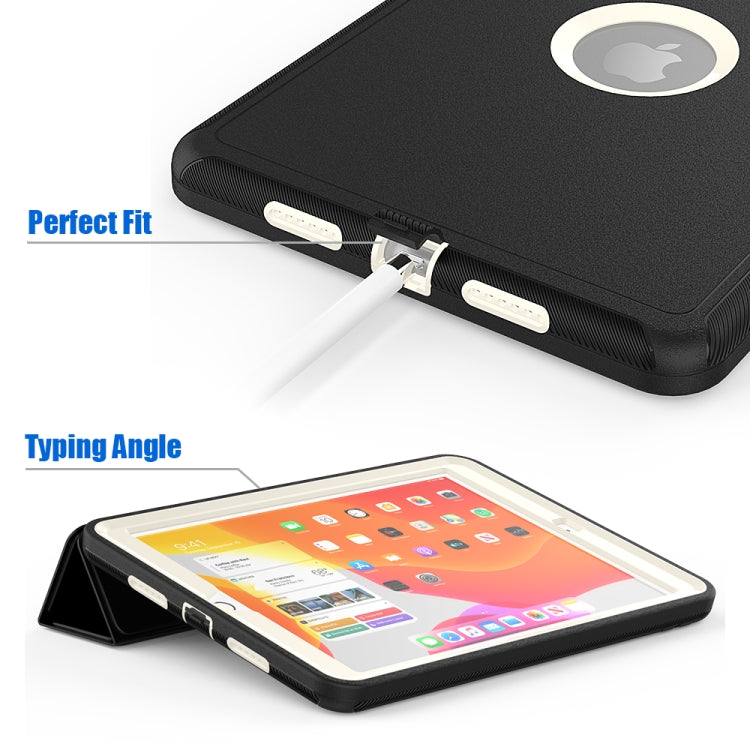 For iPad 10.2 2020 / 2019 Magnetic Horizontal Flip Protective Case with Three-folding Holder & Sleep / Wake-up Function & Pen Slots