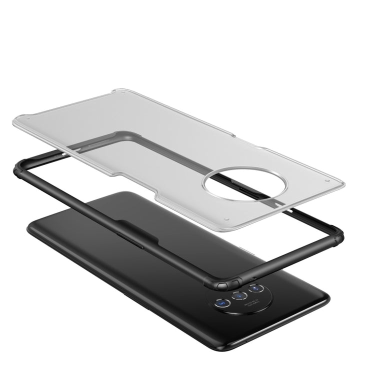 For Oneplus 7T  Shockproof Frosted PC+ TPU Transparent Protective Case