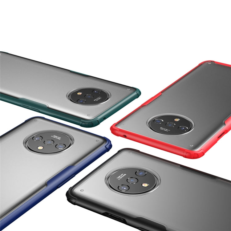 For Oneplus 7T  Shockproof Frosted PC+ TPU Transparent Protective Case