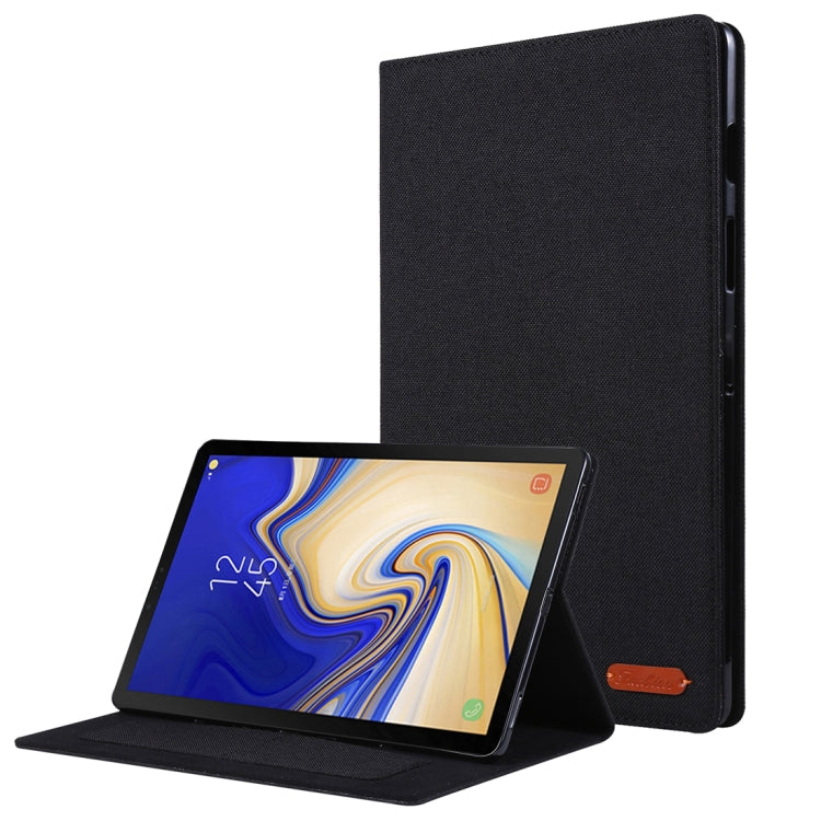 For Galaxy Tab S5e T720 / T725 Cloth Teature Horizontal Flip PU Leather Case with with Holder & Card Slots