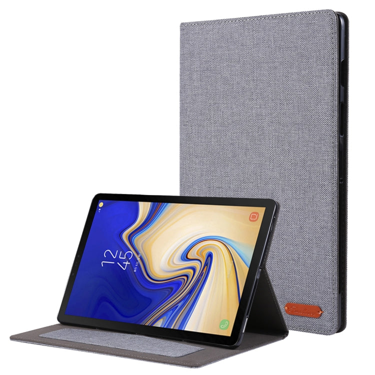 For Galaxy Tab S5e T720 / T725 Cloth Teature Horizontal Flip PU Leather Case with with Holder & Card Slots