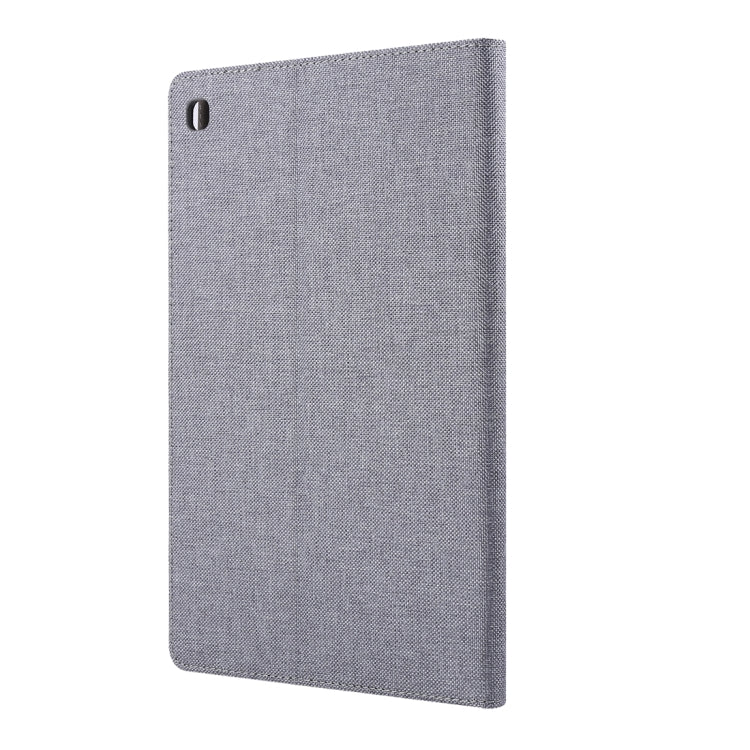 For Galaxy Tab S5e T720 / T725 Cloth Teature Horizontal Flip PU Leather Case with with Holder & Card Slots