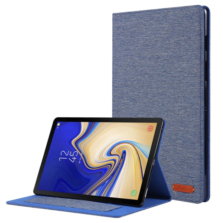 For Galaxy Tab S5e T720 / T725 Cloth Teature Horizontal Flip PU Leather Case with with Holder & Card Slots