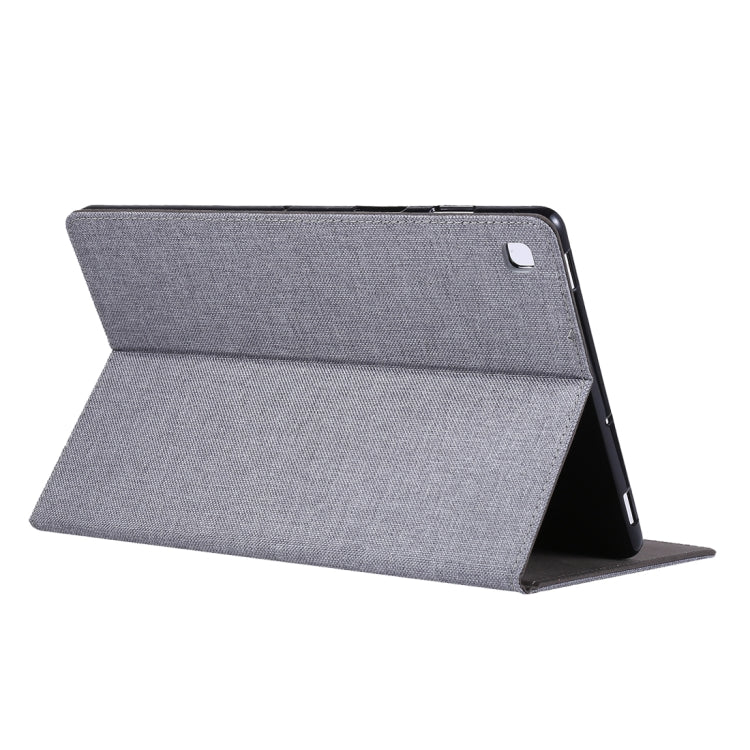 For Galaxy Tab S5e T720 / T725 Cloth Teature Horizontal Flip PU Leather Case with with Holder & Card Slots