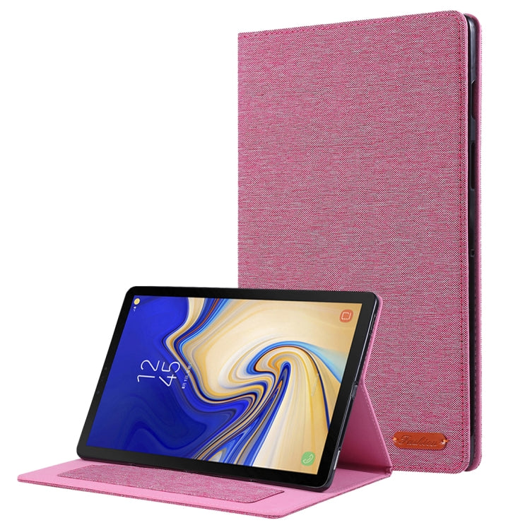 For Galaxy Tab S5e T720 / T725 Cloth Teature Horizontal Flip PU Leather Case with with Holder & Card Slots