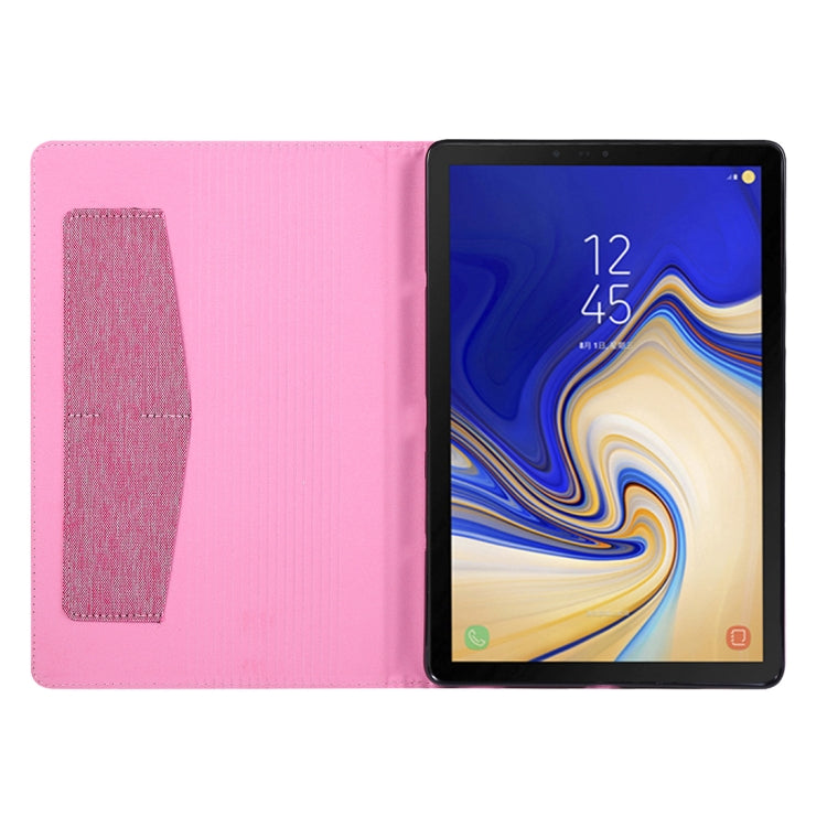 For Galaxy Tab S5e T720 / T725 Cloth Teature Horizontal Flip PU Leather Case with with Holder & Card Slots