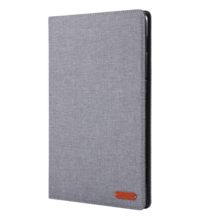 For Huawei MediaPad M6 10.8 Cloth Teature Horizontal Flip PU Leather Case with with Holder & Card Slots