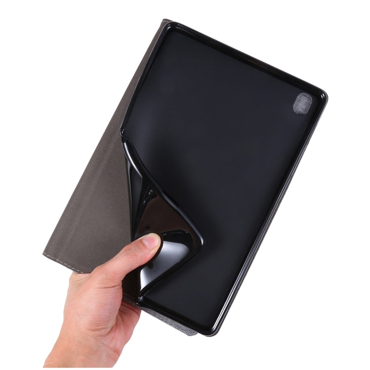 For Huawei MediaPad M6 10.8 Cloth Teature Horizontal Flip PU Leather Case with with Holder & Card Slots