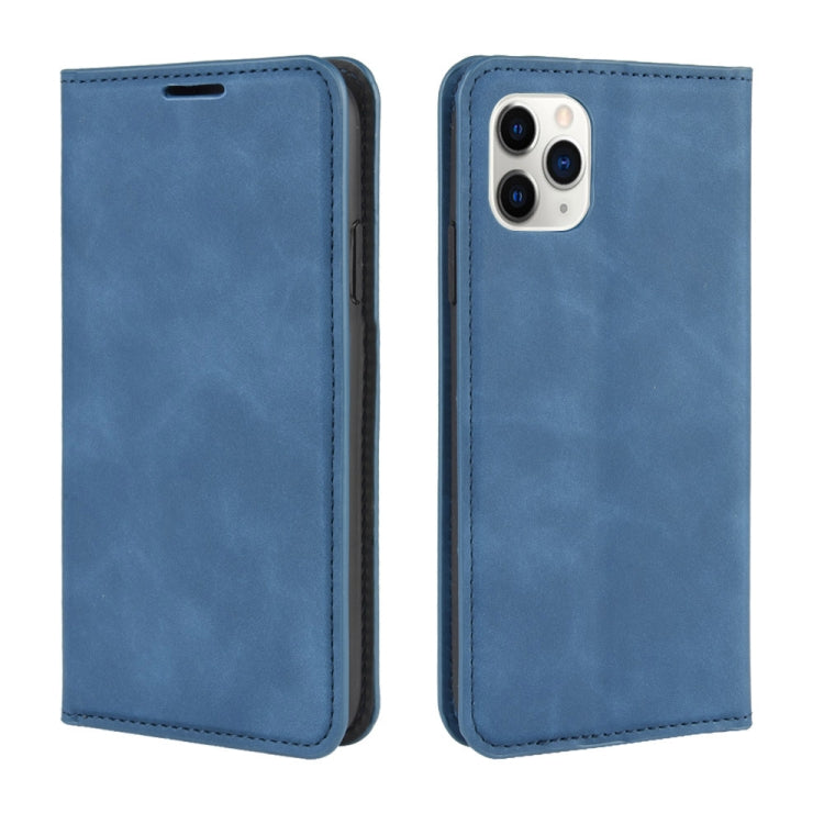 For iPhone 11 Pro Retro-skin Business Magnetic Suction Leather Case with Purse-Bracket-Chuck