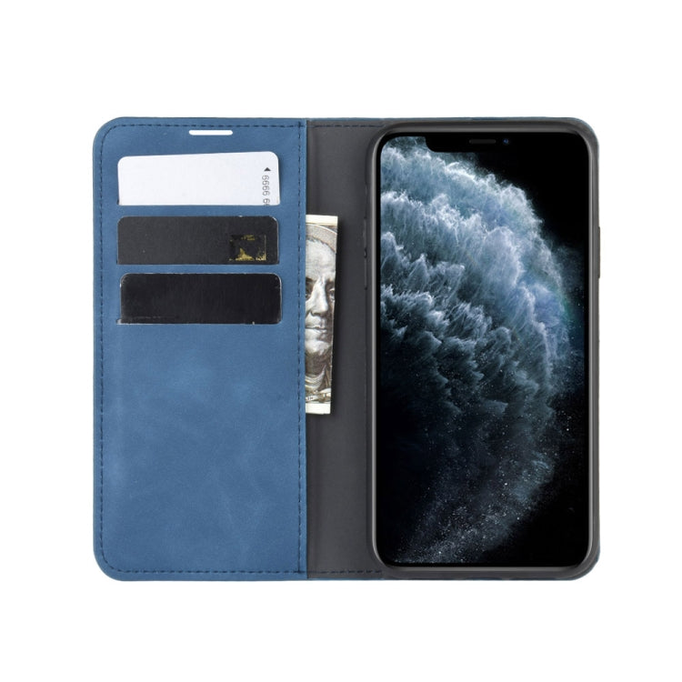 For iPhone 11 Pro Retro-skin Business Magnetic Suction Leather Case with Purse-Bracket-Chuck