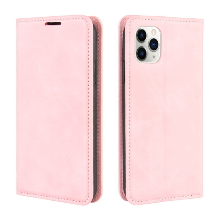 For iPhone 11 Pro Retro-skin Business Magnetic Suction Leather Case with Purse-Bracket-Chuck