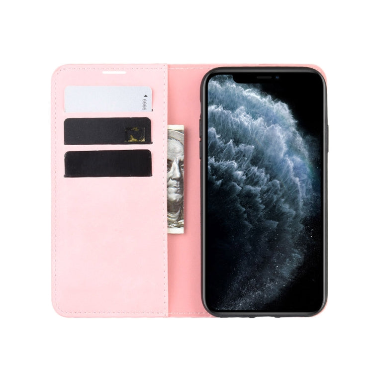 For iPhone 11 Pro Retro-skin Business Magnetic Suction Leather Case with Purse-Bracket-Chuck