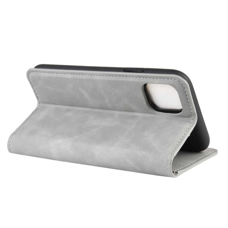 For iPhone 11 Retro-skin Business Magnetic Suction Leather Case with Purse-Bracket-Chuck