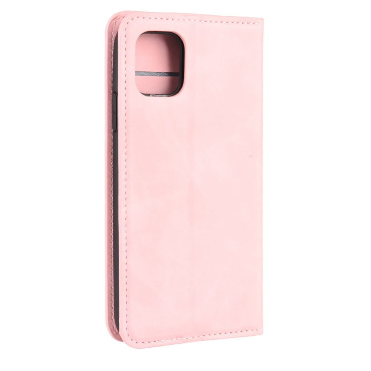 For iPhone 11 Retro-skin Business Magnetic Suction Leather Case with Purse-Bracket-Chuck