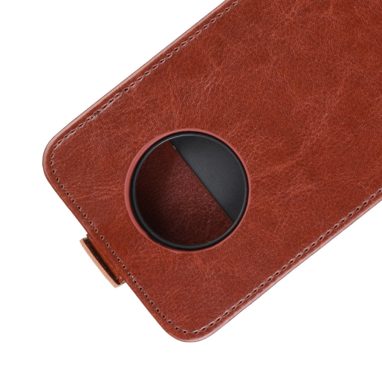 For OnePlus 7T  Crazy Horse Vertical Flip Leather Protective Case