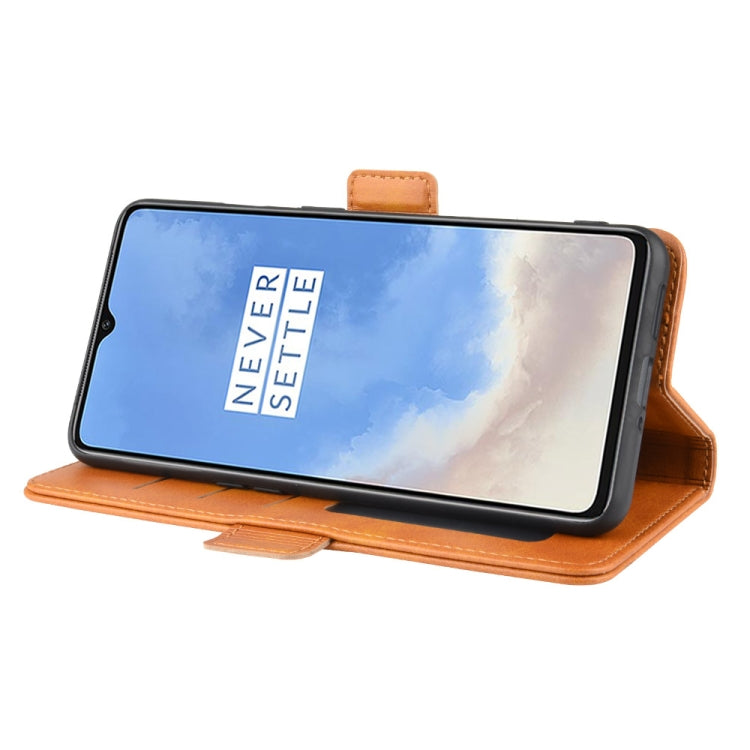 For OnePlus 7T Dual-side Magnetic Buckle Horizontal Flip Leather Case with Holder & Card Slots & Wallet & Photo Frame