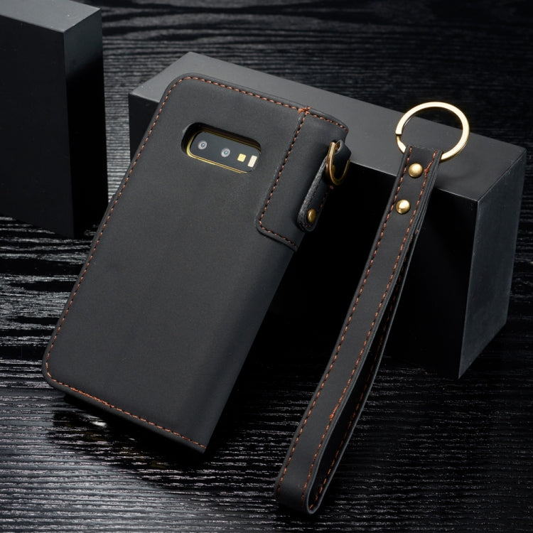 For Galaxy S10 Plus Cowhide Texture Horizontal Flip Leather Case with Holder & Card Slots & Wallet & Lanyard