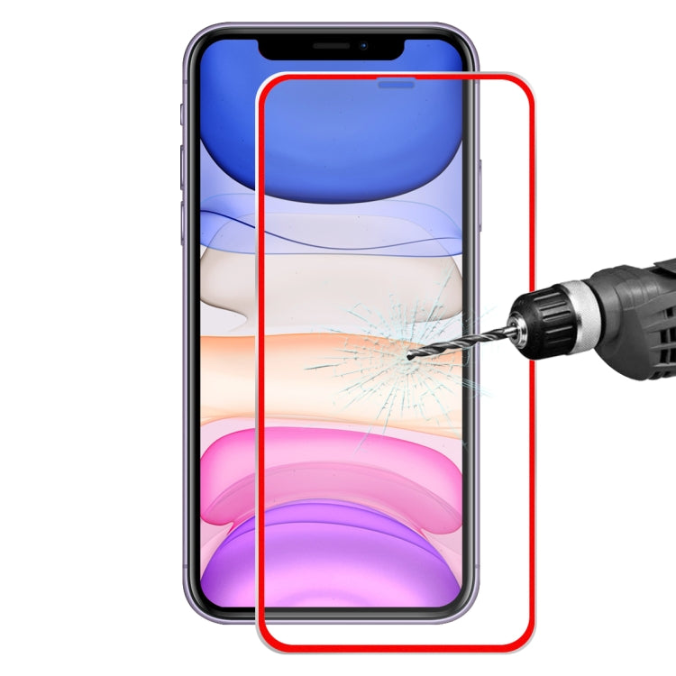 For iPhone 11 / XR Hat-Prince 0.2mm 9H Surface Hardness 3D Titanium Alloy Curved Edge Explosion-proof Tempered Glass Screen Protector