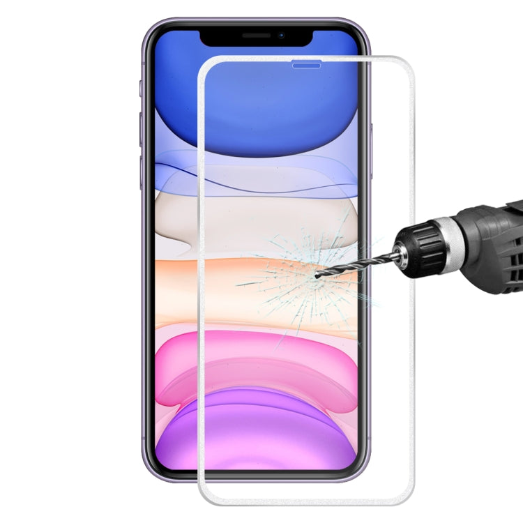 For iPhone 11 / XR Hat-Prince 0.2mm 9H Surface Hardness 3D Titanium Alloy Curved Edge Explosion-proof Tempered Glass Screen Protector