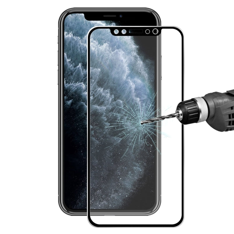 For iPhone 11 Pro / iPhone XS / iPhone X Hat-Prince 0.2mm 9H Surface Hardness 3D Titanium Alloy Curved Edge Explosion-proof Tempered Glass Screen Protector