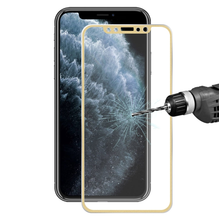 For iPhone 11 Pro / iPhone XS / iPhone X Hat-Prince 0.2mm 9H Surface Hardness 3D Titanium Alloy Curved Edge Explosion-proof Tempered Glass Screen Protector