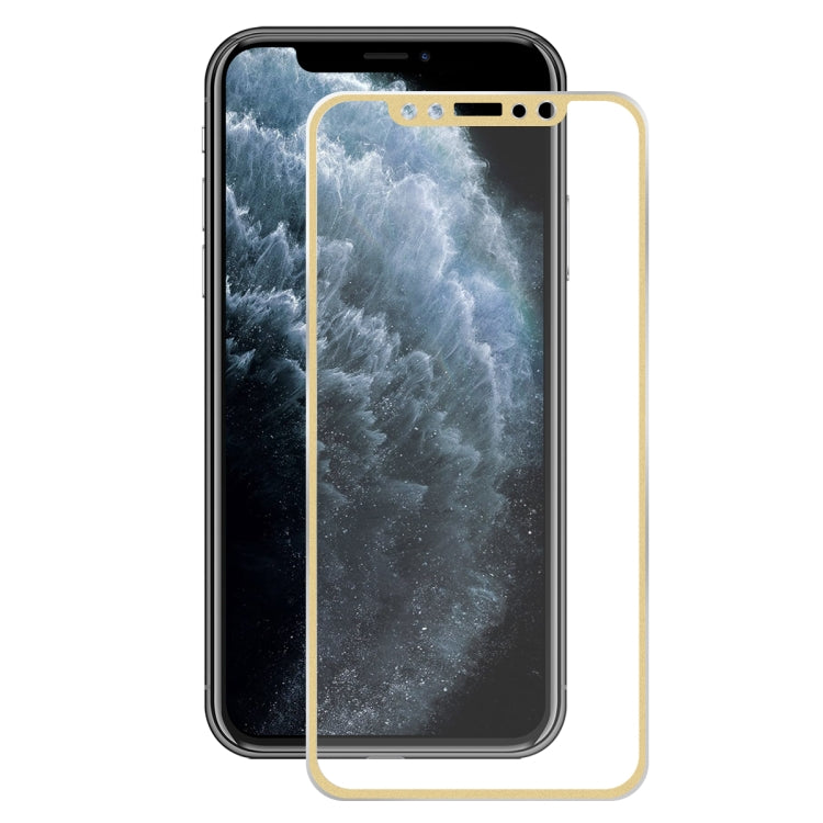 For iPhone 11 Pro / iPhone XS / iPhone X Hat-Prince 0.2mm 9H Surface Hardness 3D Titanium Alloy Curved Edge Explosion-proof Tempered Glass Screen Protector
