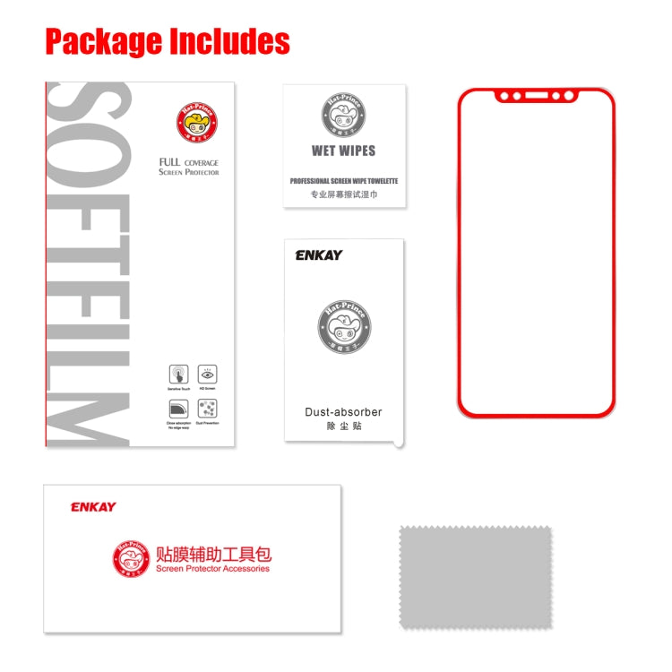 For iPhone 11 Pro / iPhone XS / iPhone X Hat-Prince 0.2mm 9H Surface Hardness 3D Titanium Alloy Curved Edge Explosion-proof Tempered Glass Screen Protector