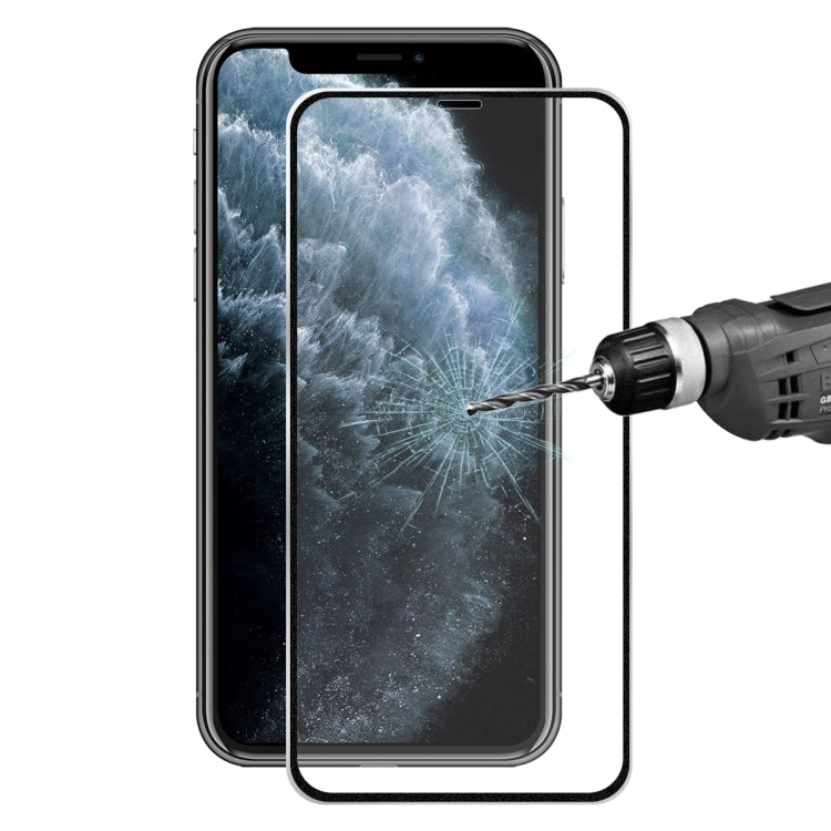 For iPhone 11 Pro Max / iPhone XS Max  Hat-Prince 0.2mm 9H Surface Hardness 3D Titanium Alloy Curved Edge Explosion-proof Tempered Glass Screen Protector