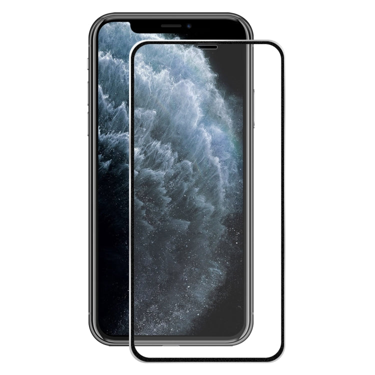 For iPhone 11 Pro Max / iPhone XS Max  Hat-Prince 0.2mm 9H Surface Hardness 3D Titanium Alloy Curved Edge Explosion-proof Tempered Glass Screen Protector