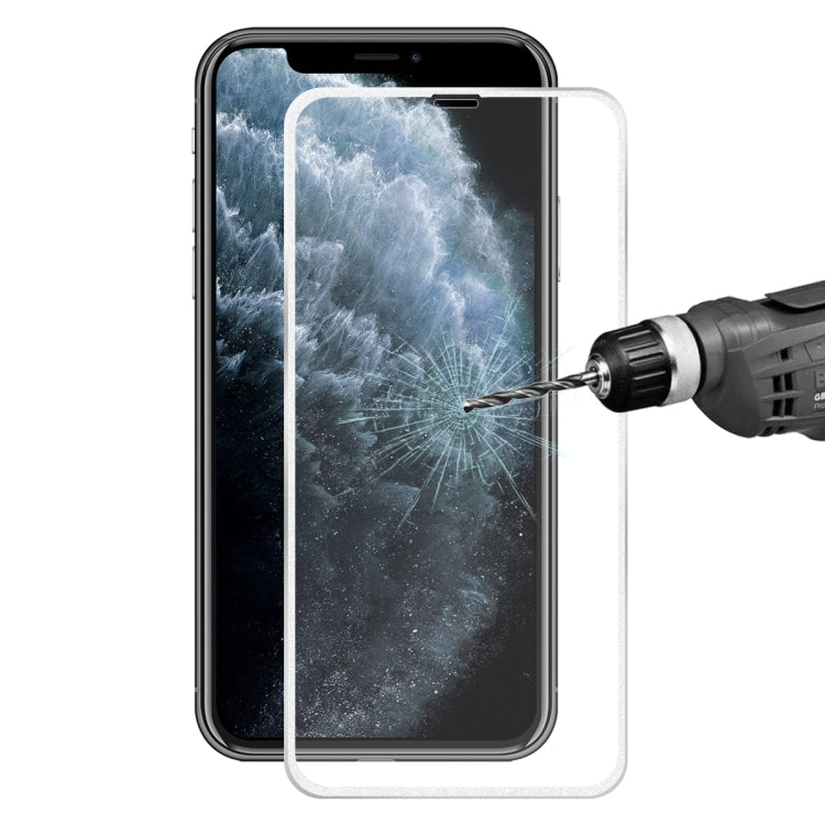 For iPhone 11 Pro Max / iPhone XS Max  Hat-Prince 0.2mm 9H Surface Hardness 3D Titanium Alloy Curved Edge Explosion-proof Tempered Glass Screen Protector