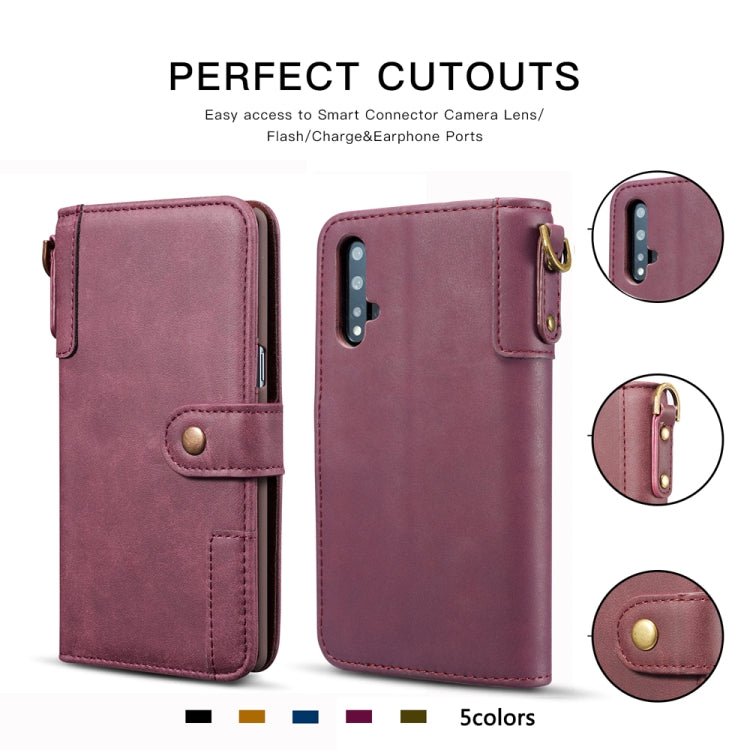 For Huawei Nova 5 / Nova 5 Pro Cowhide Texture Horizontal Flip Leather Case with Holder & Card Slots & Wallet & Lanyard