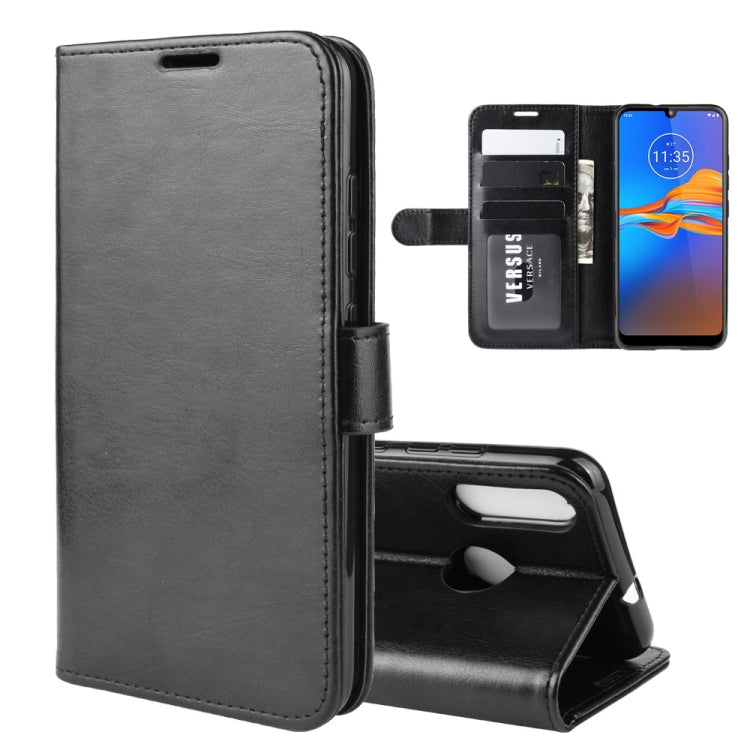 For Motorola Moto E6 Plus R64 Texture Single Fold Horizontal Flip Leather Case with Holder & Card Slots & Wallet