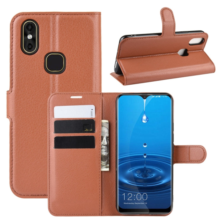 For LEAGOO M13 Litchi Texture Horizontal Flip Leather Case with Wallet & Holder & Card Slots