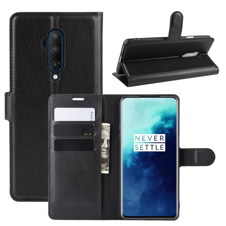 For OnePlus 7T Pro Litchi Texture Horizontal Flip Leather Case with Wallet & Holder & Card Slots