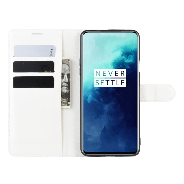For OnePlus 7T Pro Litchi Texture Horizontal Flip Leather Case with Wallet & Holder & Card Slots
