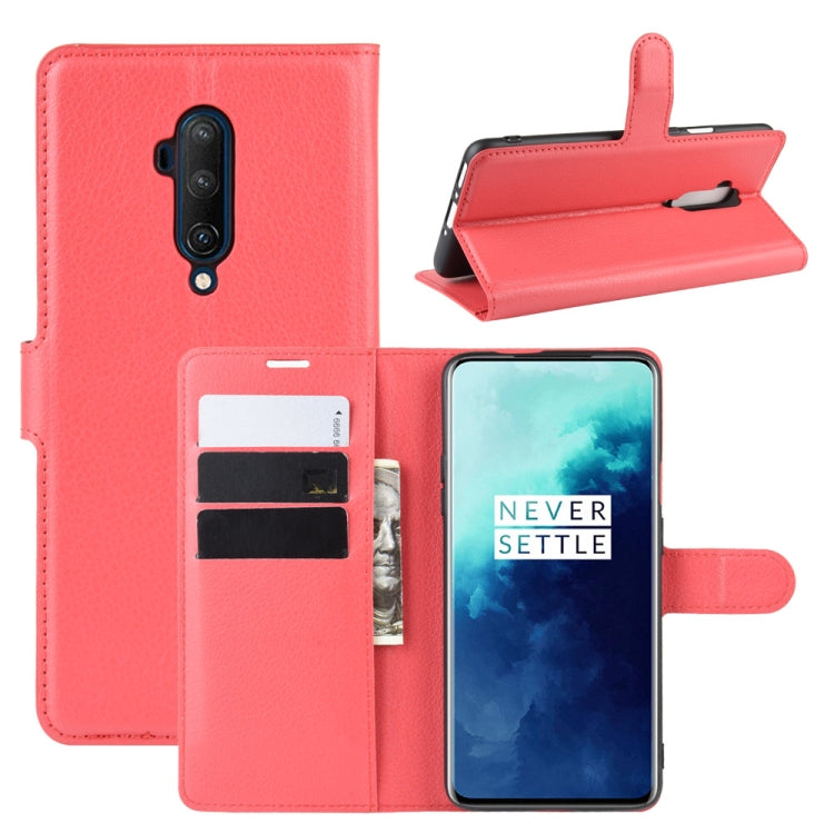 For OnePlus 7T Pro Litchi Texture Horizontal Flip Leather Case with Wallet & Holder & Card Slots
