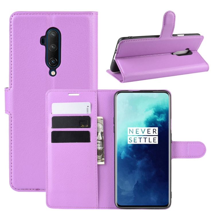 For OnePlus 7T Pro Litchi Texture Horizontal Flip Leather Case with Wallet & Holder & Card Slots