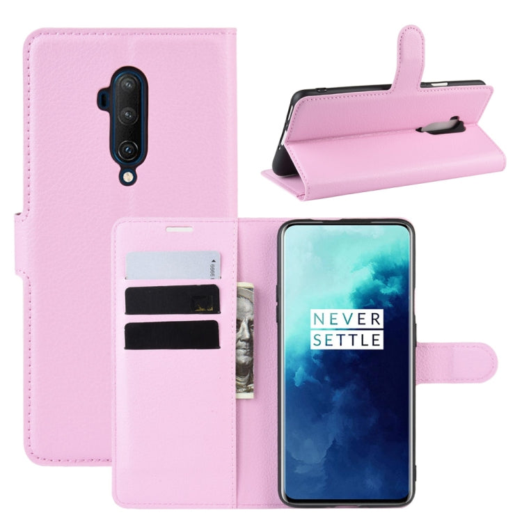 For OnePlus 7T Pro Litchi Texture Horizontal Flip Leather Case with Wallet & Holder & Card Slots