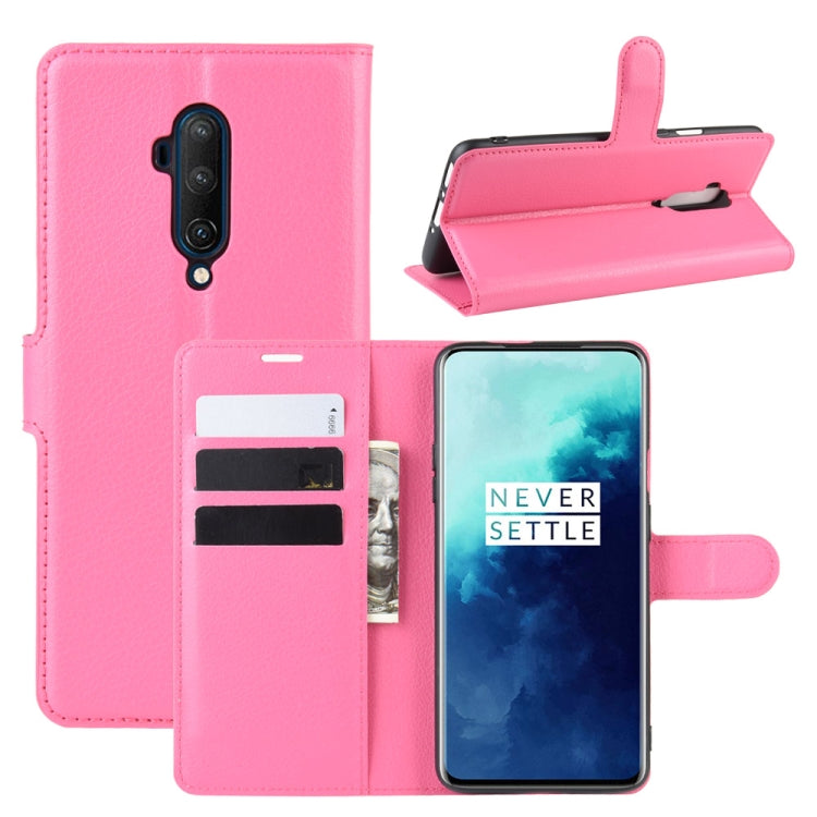 For OnePlus 7T Pro Litchi Texture Horizontal Flip Leather Case with Wallet & Holder & Card Slots