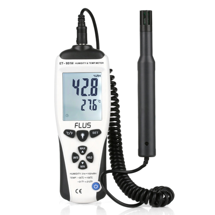 FLUS ET-951W Humidity Temperature  Digital Handheld Portable Non-contact LCD Display Hygrometer Hunidity Temp Meter