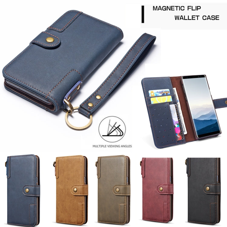 For Galaxy S7 Cowhide Texture Horizontal Flip Leather Case with Holder & Card Slots & Wallet & Lanyard