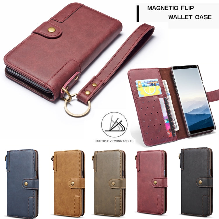 For Galaxy S7 Cowhide Texture Horizontal Flip Leather Case with Holder & Card Slots & Wallet & Lanyard