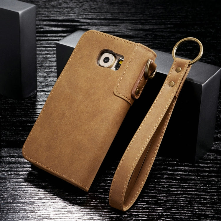 For Galaxy S7 edge Cowhide Texture Horizontal Flip Leather Case with Holder & Card Slots & Wallet & Lanyard