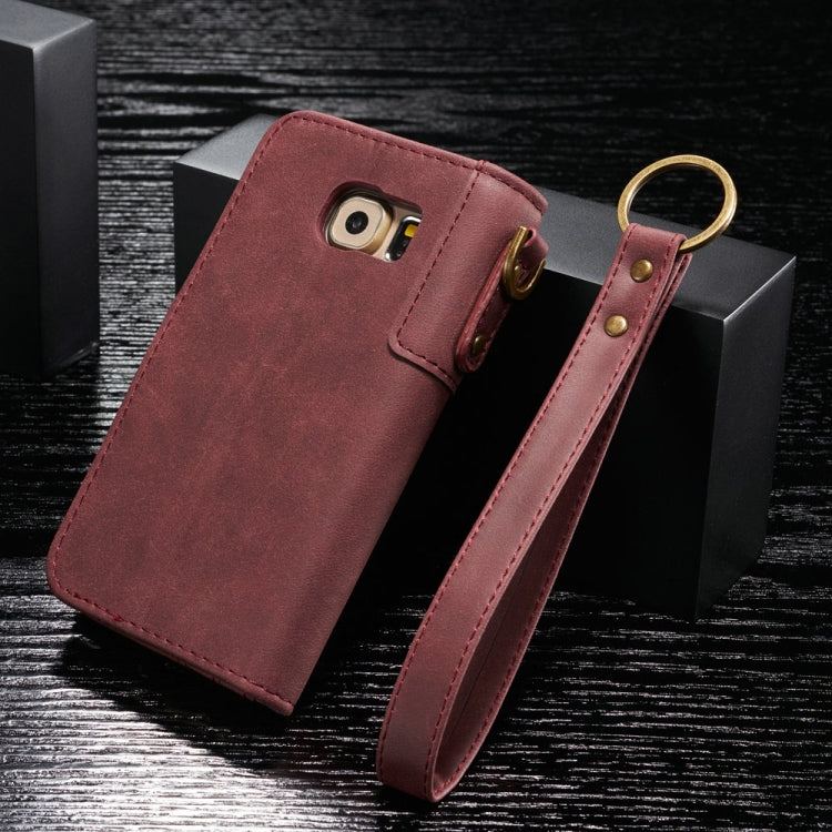 For Galaxy S7 edge Cowhide Texture Horizontal Flip Leather Case with Holder & Card Slots & Wallet & Lanyard