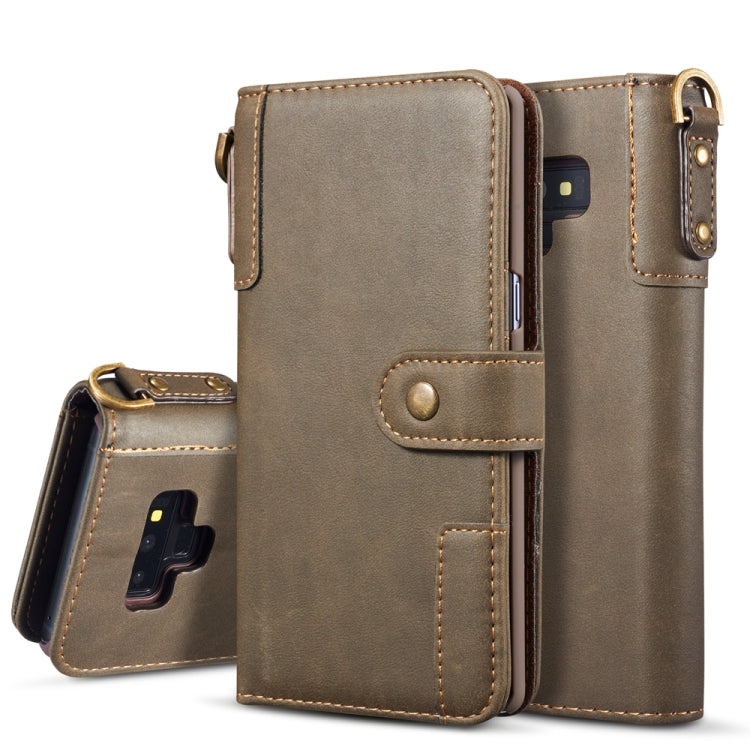 For Galaxy Note9 Cowhide Texture Horizontal Flip Leather Case with Holder & Card Slots & Wallet & Lanyard