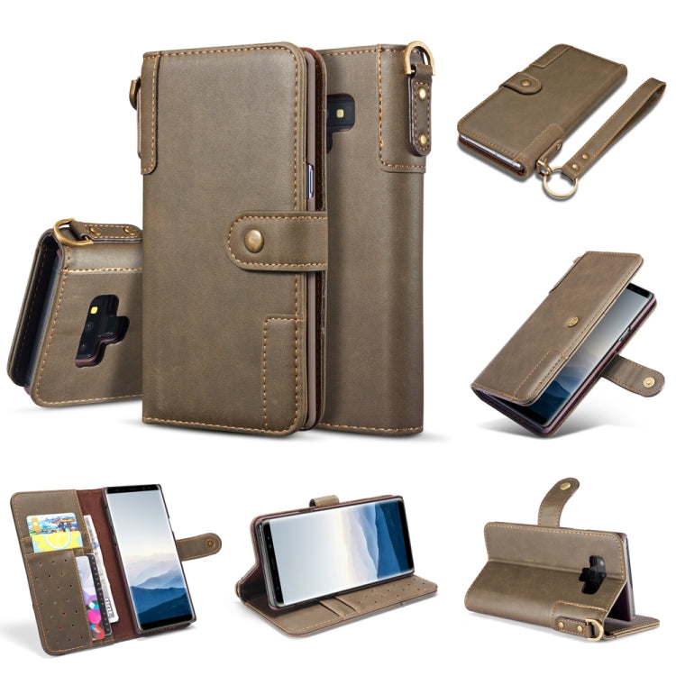 For Galaxy Note9 Cowhide Texture Horizontal Flip Leather Case with Holder & Card Slots & Wallet & Lanyard